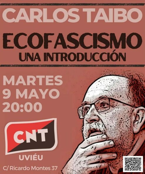 Cartel de la Presentación del libro de Carlos Taibo «Ecofascismo. Una introducción»